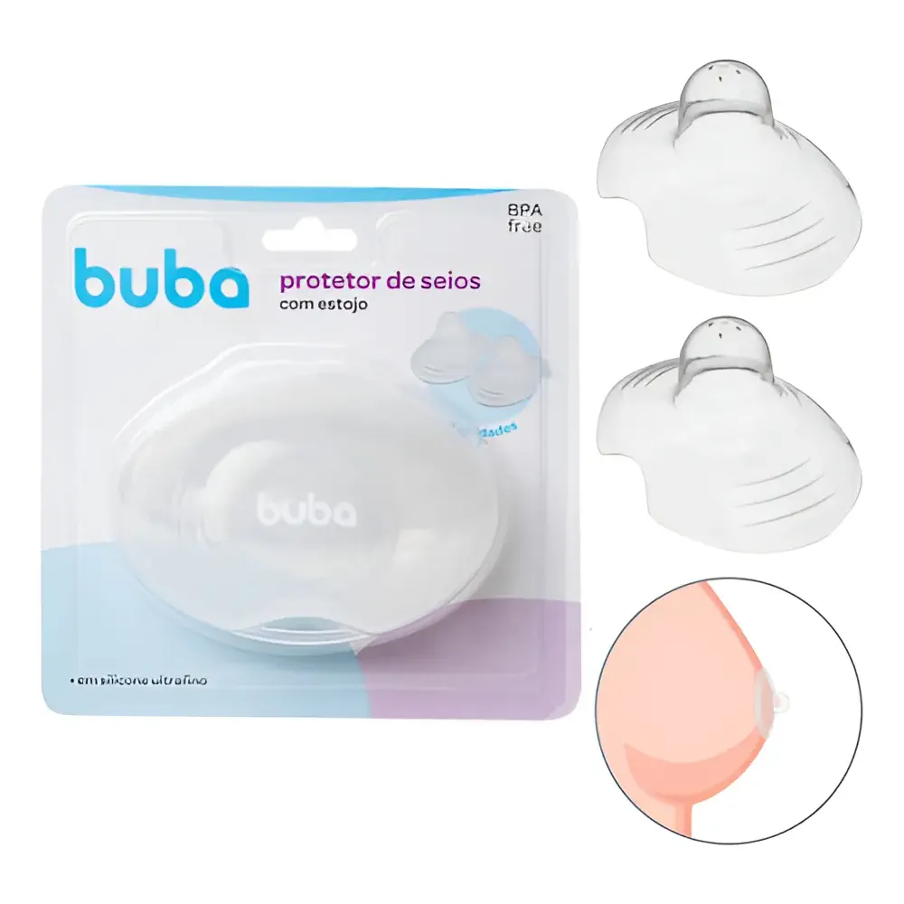 Bico De Silicone Para Amamentar Buba Protetor De Seio Mamilo Unico