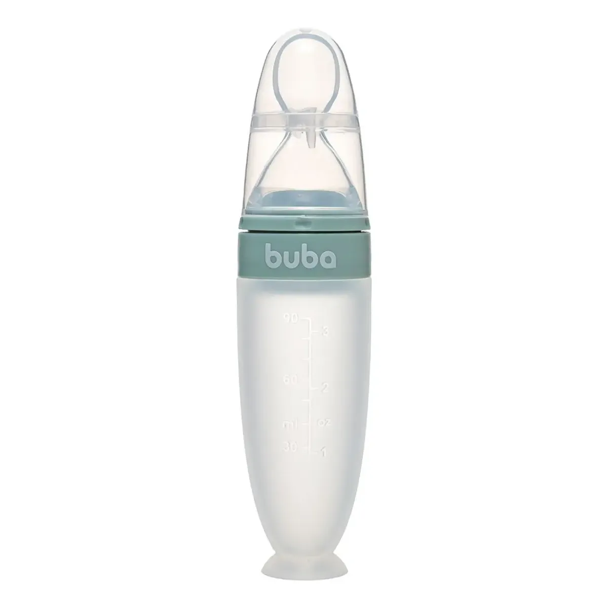 Colher Dosadora Em Silicone Com Ventosa Verde 18881 - Buba