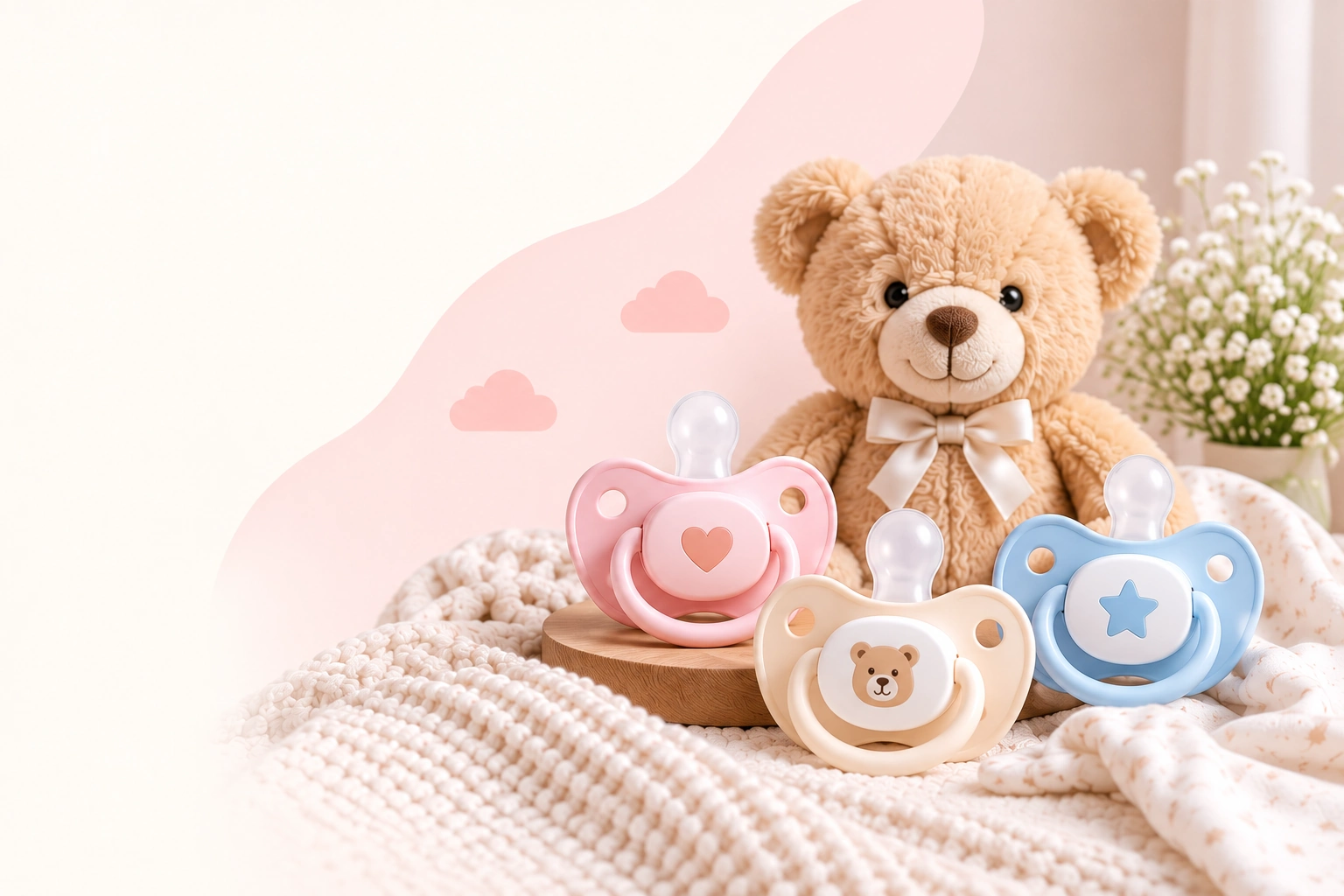 Chupeta para recém-nascido em promoção na Mamii Bebê recém-nascido deitado com chupeta